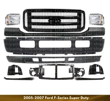 Front Bumper Kit Brackets & Headlights For 2005-2007 Ford F-Series Super Duty