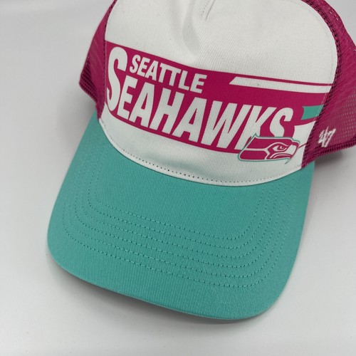 Seattle Seahawks Hat Girls White Snapback '47 Brand Trucker Football Youth New - Picture 2 of 12