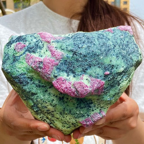 7.47LB Natural green Ruby zoisite anylite crystal Healing - Picture 2 of 15