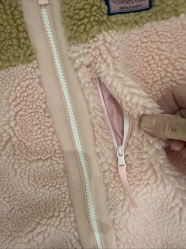 Vineyard Vines Girls Heritage Sherpa Zip Jacket Size 16 - Picture 7 of 12