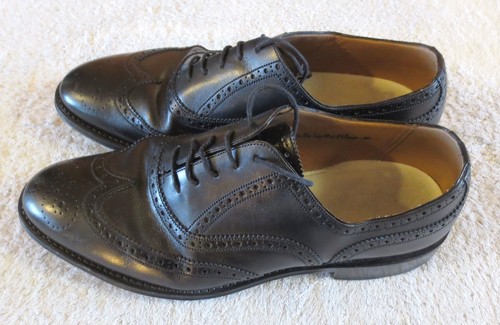 Oxford BALLY talla 10 Para Hombre Cuero Negro con Bolsos de Perforación Brogue Caja BONITO - Imagen 2 de 9