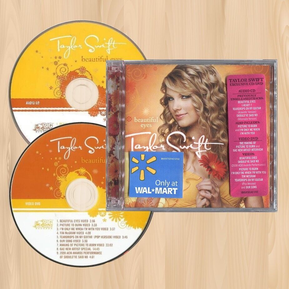 TAYLOR SWIFT Beautiful Eyes WALMART CD+DVD Previously TAYLOR SWIFT Beautiful Eyes WALMART CD+DVD Previously