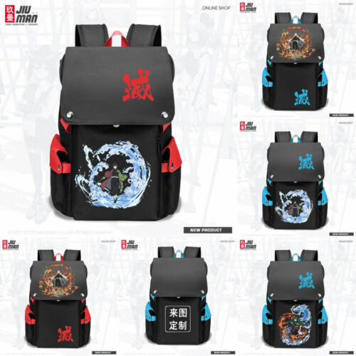 Anime Demon Slayer Backpack Tanjirou Nezuko Rucksack Travel Bags Laptop Bags - Afbeelding 1 van 56