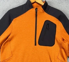 Alaskan HardGear Duluth Trading Co. Shirt Mens Medium Orange Pullover Activewear