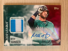 2019 Topps patch auto MITCH HANIGER #ed 10/25!! Seattle Mariners