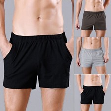 Mens Casual Shorts Elastic Waist Sports Fitness Gym Trunks Sleepwear Short Pants