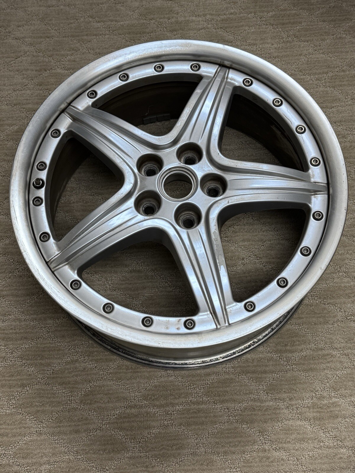 18” Ferrari OEM BBS Split Rim Wheel 360 355 348 Modular Wheel Rim 183843