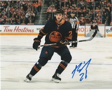 Edmonton Oilers Brandon Manning Signed Autographed 8x10 NHL Photo COA #4