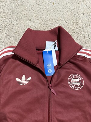 adidas BECKENBAUER TT ジャケット M バーガンディ adidas Originals Beckenbauer Mens BAYERN MUNCHEN Tracksuit Jacket