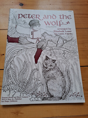 Sergej Prokofiev Peter a. the Wolf for 4 hands general words Music Klavier Noten