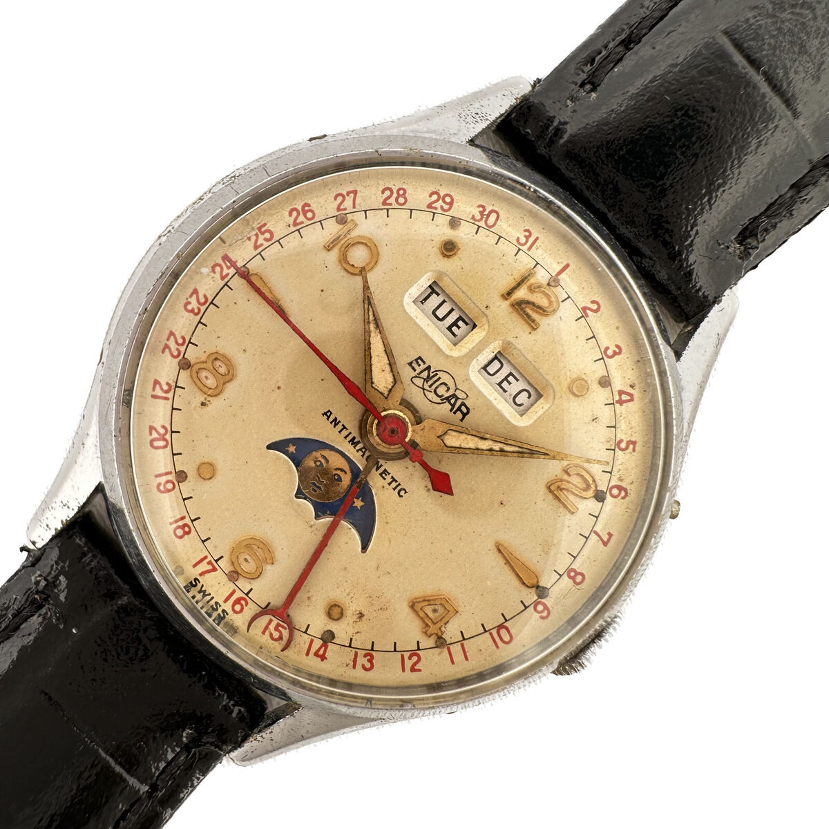 Vintage Enicar Triple Date Moonphase 160 Men's Mechanical Vintage Enicar Triple Date Moonphase 160 Men's Mechanical