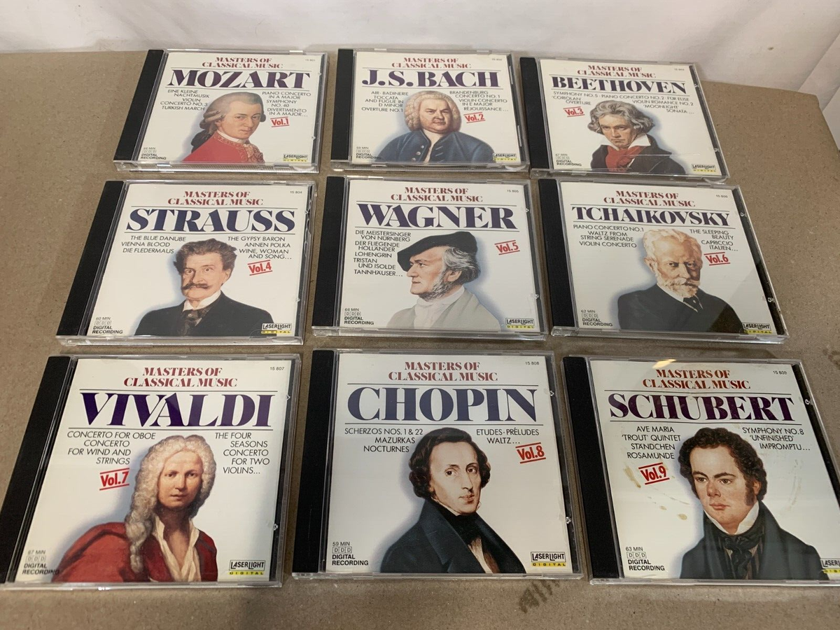 Masters of Classical Music 9 CD Collection Set 1-9 Laser Light