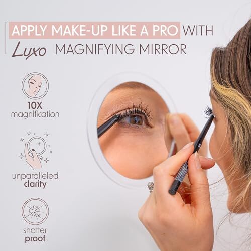 10X Magnifying mirror small magnifying mirror suction cup - Use as travel mag... - Picture 2 of 6