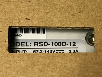MEANWELL RSD 100D 12 Power Supply 2-8.4 AMP Input 67.2-143 VDC Output 12 VDC