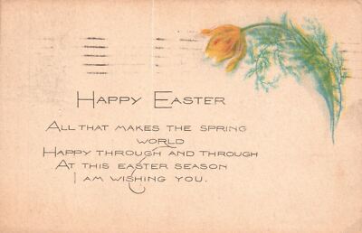Happy Easter All That Makes Spring World Happy Eastertide Vintage Postcard 1926