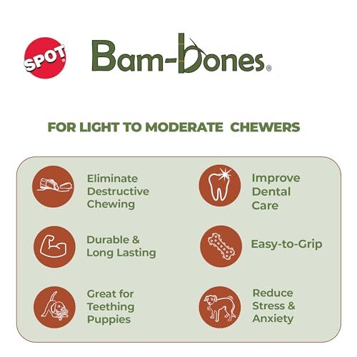 Bone Shape Dog Chew Toy for Aggressive Chewers Dog Teething, Bacon Flavor - Picture 7 of 8