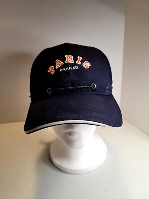 Paris France Canvas Adjustable Bungee Strapback Ball Cap/Hat   Olympics Nice 