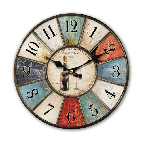 Wooden batterypowered wall clocks eBay
