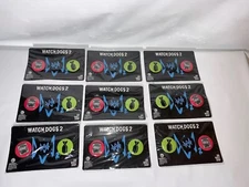 LOT OF 9 UBISOFT WATCHDOGS 2 BUTTON 3 PIN SET 2016 GAMESTOP EXCLUSIVE NEW SEALED