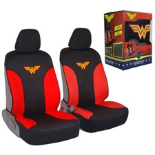 Dc Comics Wonder Woman Car Truck Suv Sideless Waterproof 2 Front Seat Covers Set