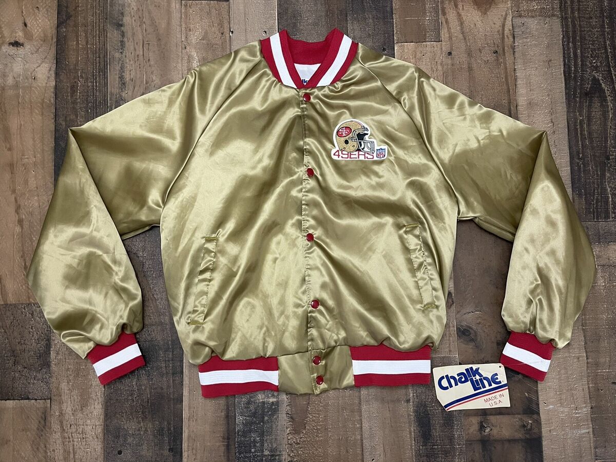 NEW Vintage Chalk Line Gold San Francisco 49ers Satin Jacket NEW Vintage Chalk Line Gold San Francisco 49ers Satin Jacket