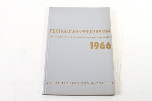 Old Book Catalog Production Program Fittings & Hydraulics GDR 1966
