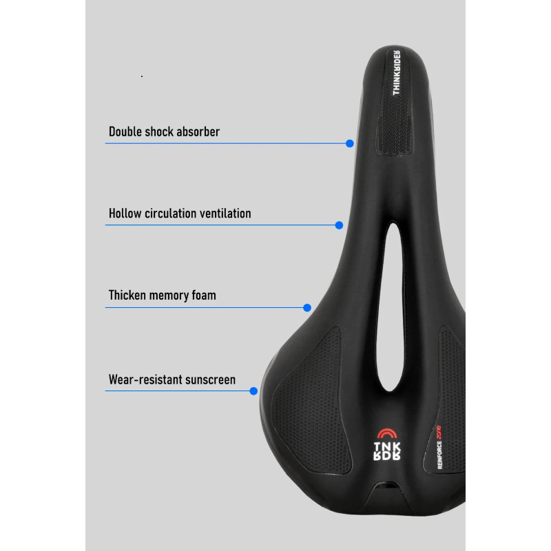 Sella MTB Antiprostatica Ultralight 28cm Nera foto 2