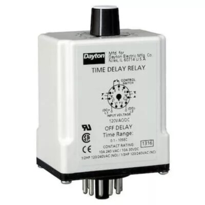 #ad #ad Dayton 24En97 Time Delay Relay240Vac10ADpdt9 Sec. $21.00