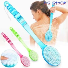 Long Handle Shower Brush - Self Back Scrubber Body Exfoliator for Bath Brushes