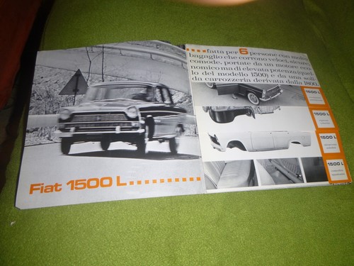 AUTO FIAT 1500 L DEPLIANT PUBBLICITARIO - Picture 3 of 8