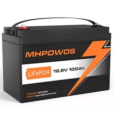 Mhpowos Lifepo4 Battery 12v 100ah Group 31 Lithium Batteries For Travel Trailer