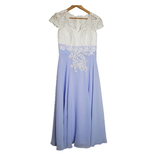 NEW A-line size 8 Tea-Length Chiffon Lace Mother of the Bride Dress lavender
