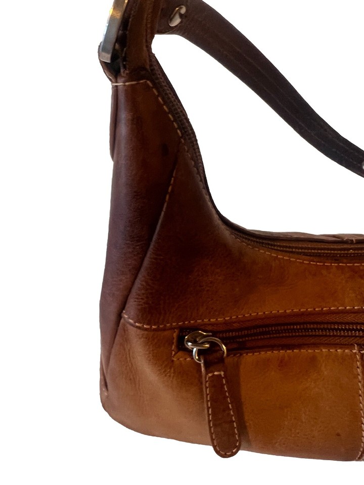 Stone Mountain Small Hobo Tan Brown Genuine Leather Shoulder Bag eBay