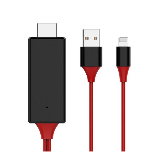 For iPhone to HDMI Digital TV Adapter Cable For iPhone 14 13 12 11 Pro XS iPad A - Picture 7 of 11