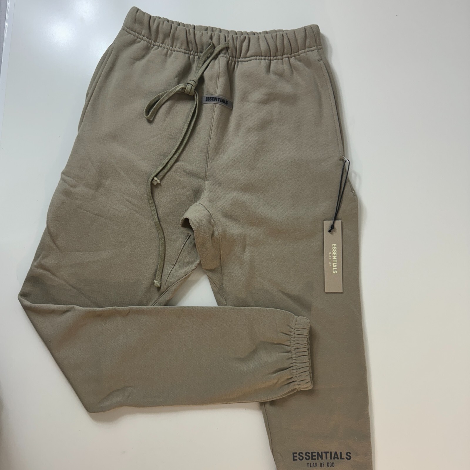 Fear Of God Essentials Sweatpants Size Small Light Tan Drawstring Sweats NEW