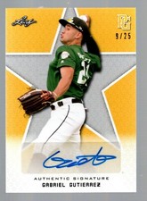 2020 Leaf Perfect Game National Showcase Auto Yellow #BAGG Gabriel Gutierrez /25