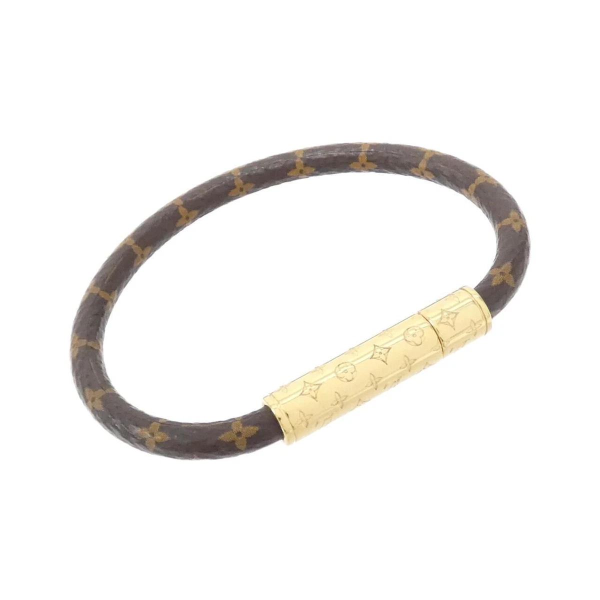 Authentic LOUIS VUITTON Monogram Brassle LV Confidential 17cm M6334E  Bracelet