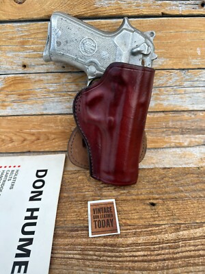 Don Hume H720 OT Brown Paddle Holster For Beretta 92 96 Centurion