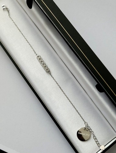 925 Silver Personalised Milan Dainty Adjustable Charm Bracelet, Gift For Her - Imagen 2 de 10