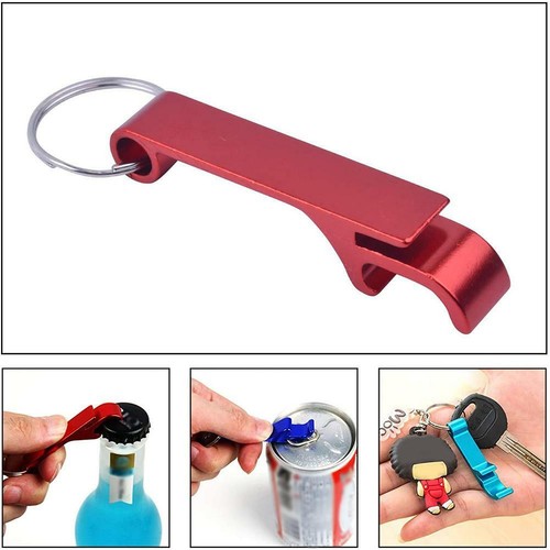 Portable 4 in 1 Bottle Opener Chain Keyring Keychain Metal Beer Bar 2022 - Picture 9 of 19