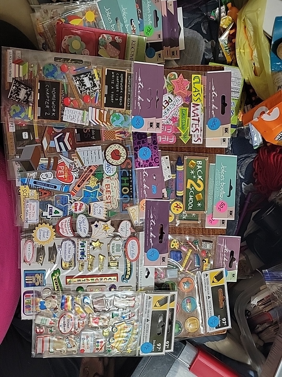 Scrapbooking Stickers Lot Of  Back To School