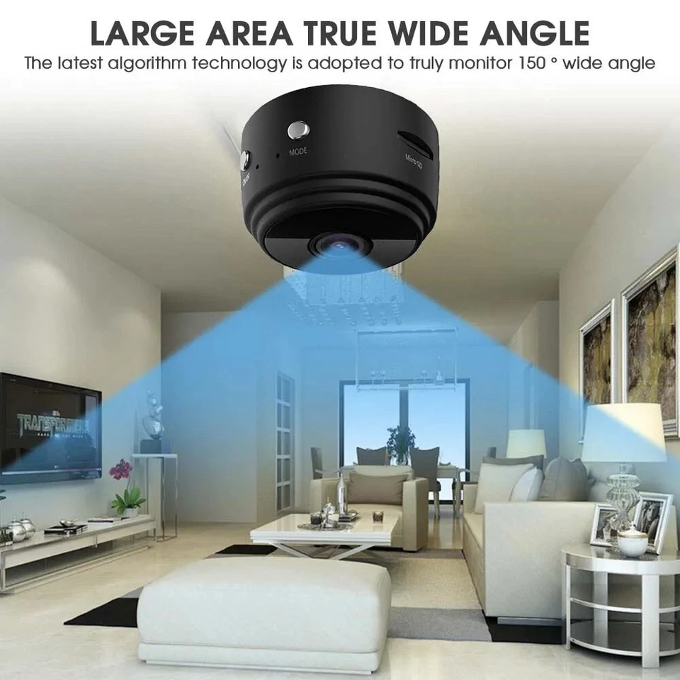 Mini Telecamera SPIA Wifi 1080P HD IP Telecamera Microcamera Magnetica Video - Immagine 2 di 4