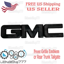 GMC BLACK Front Grille Emblem for 1999-2007 GMC Sierra 1500 2500