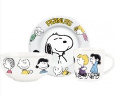 Snoopy +Charly Brown Lucy  Frühstücks-Set Peanuts Family Tasse Teller Schüssel