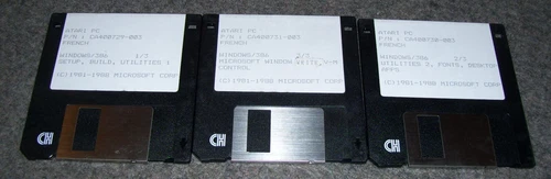 Neuf Stock Ancien Véritable Atari PC 386 Ordinateur Utilities Français HD 1.44MB