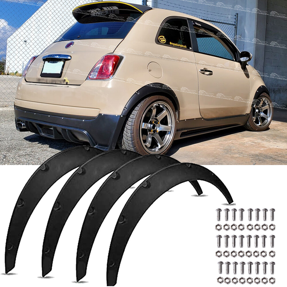 4X For Fiat Panda 500 Hatchback Fender Flares Wide Body Wheel