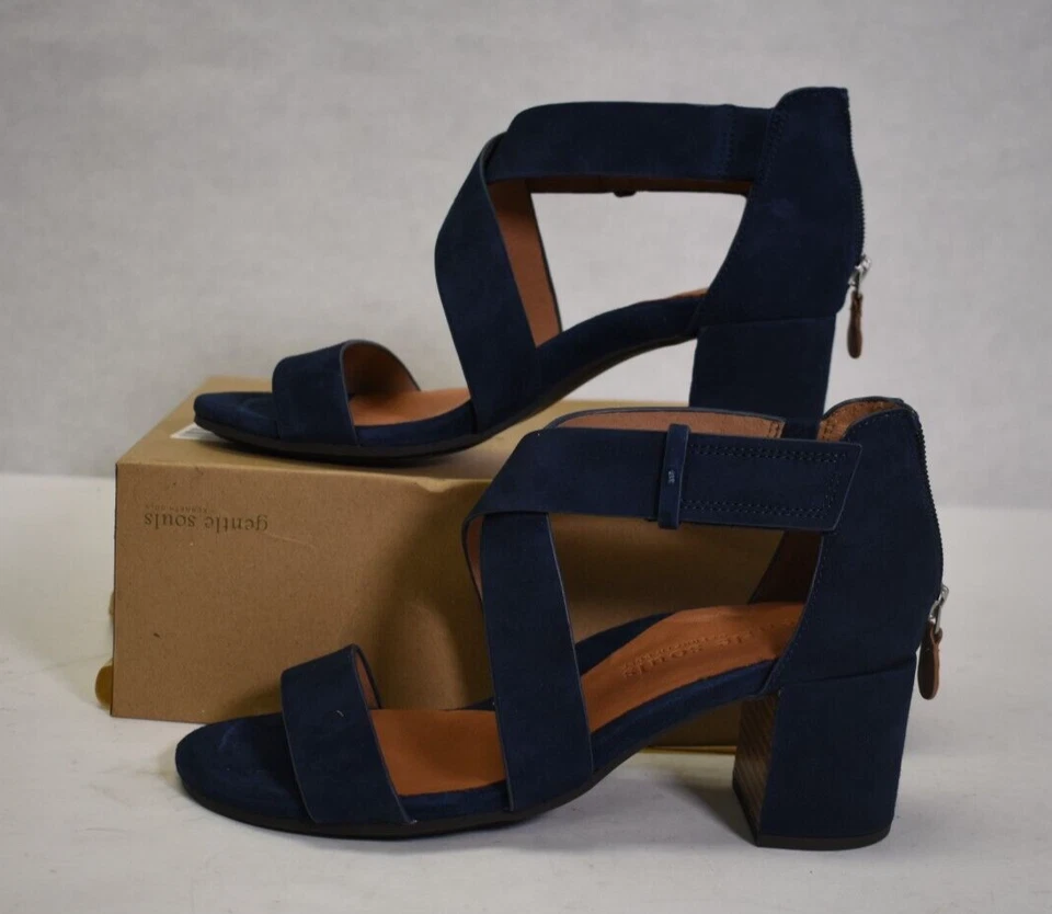 Sandalias para mujer Gentle Souls de Kenneth Cole GSF0093SU Charlene entrecruzadas 9,5 M Foto 2 de 4