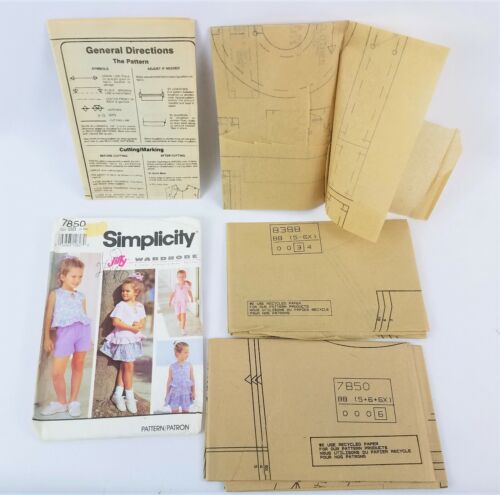 Simplicity Pattern 7850 - Girl size 5-6X - Shirt, Skirt and Shorts - Picture 5 of 7