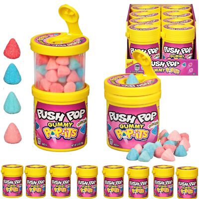 Push Pop Holiday Gummy Candy Assorted 8 Count Tray Fun Stocking Stuffers