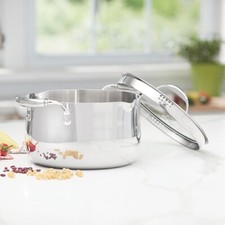 Princess House Tri-Ply Stainless Steel 6-Qt Straining Casserole (5743) New!